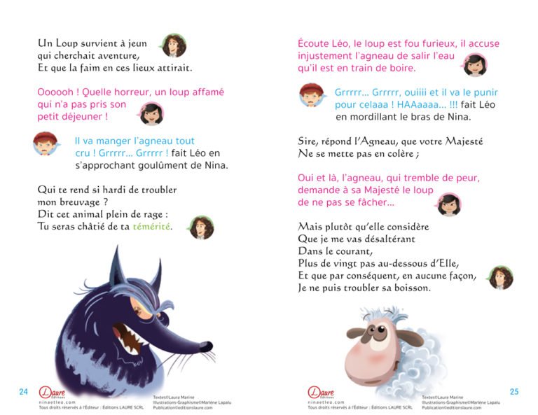 Le Loup et l'Agneau Nina et Léo